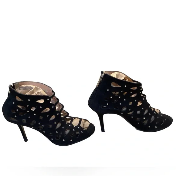 🚨Final Sale🚨!! Jimmy Choo Black Cutout Booties Heels Size 38 - Picture 2 of 10